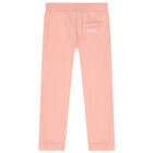 Girls Pink Logo Joggers, 1, hi-res